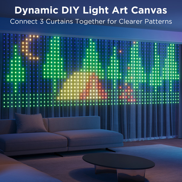 Govee WIFI & Bluetooth Curtain Light | Netflix Edition | 150 X 150 Cm I16636 T8561